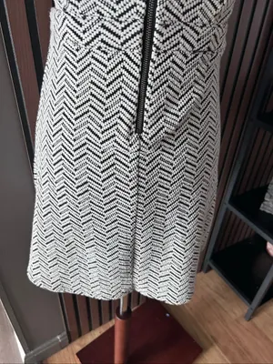 Abercrombie and Fitch black and white cut out sides dress size xs Sleeveless Geo thumbnail 5