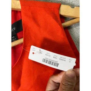 J.Crew Structured Linen Blend Sheath Dress Orange Minimalist Quiet Luxury 10 New thumbnail 4