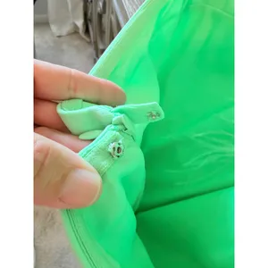 Alexis Izzie Dress Womens Mint Green Feather Trim Halter Midi Size Large thumbnail 5