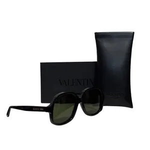 NWOT Valentino VLS 177 Black Oversized Square Sunglasses‎ Unisex Luxury thumbnail 2