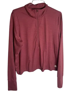 VUORI 1/2 Zip Crescent Rose Long Sleeve Pullover Top L thumbnail 2