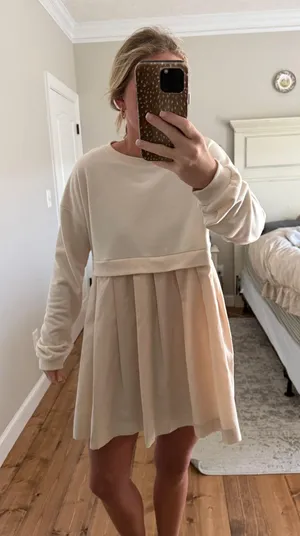 Boutique Dress Tan Size M thumbnail 1