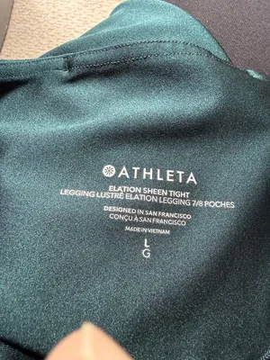 ATHLETA Elation Sheen Tight High-Waist Forest Green Active Leggings thumbnail 14