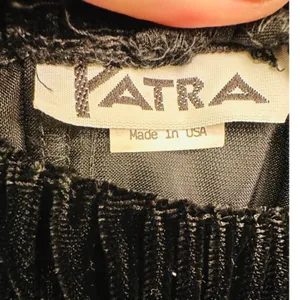 Patra Vintage 90s Velvet Long Maxi Black Skirt Whimsigoth‎ Vamp Witchy USA READ thumbnail 3