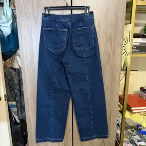 Madewell Emmett Wide-Leg Jeans Women 26 Dark Wash Hi Rise Denim Minimalist Chic thumbnail 4