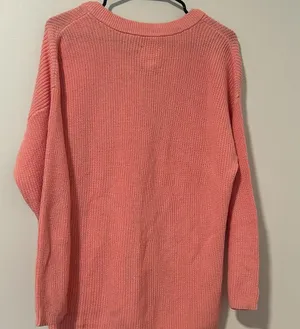 Aerie Barbie Pink Oversized 100% Cotton Button Up Sweater Loungewear Size S thumbnail 3