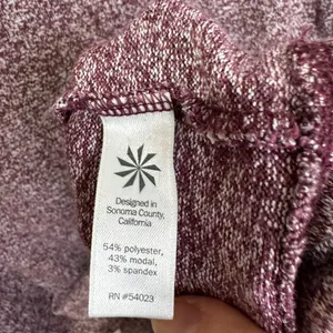 Athleta Luxe Pose Top S Tunic Long‎ Sleeve Soft Stretch Purple Wine Heathered thumbnail 7