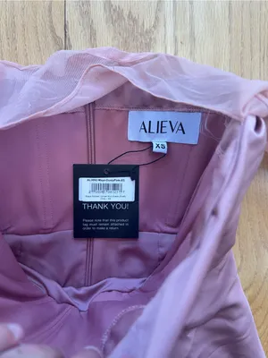 ALIAVA ALIEVA Maya Mini Dress Pink‎ Size XS NWT Cocktail Party Silk Corset Top thumbnail 11