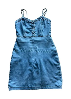 Blue Steel Denim Mini Dress Small thumbnail 1