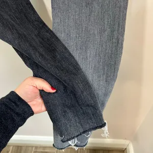 Mother Looker Ankle Fray Skinny‎ Jeans Sz 28 All Nighter Premium Denim Gray thumbnail 10