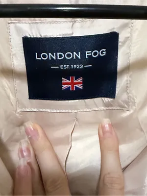 London Fog Blush Pink Faux Fur Collar Quilted Puffer Coat Estimated M/L thumbnail 4