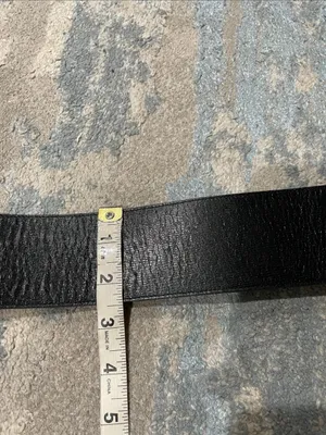 Authentic Gucci Wide Black Leather Tiger Head Waist Belt Size 80/32 thumbnail 12