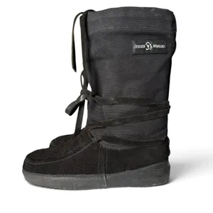 STEGER MUKLUKS Sz 8 Black Moosehide Leather OJIBWA Winter Boots Made In USA thumbnail 6