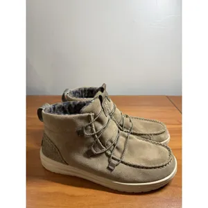 Hey Dude Women's Eloise Suede Chestnut Brown Moccasin Boots 11 US thumbnail 3