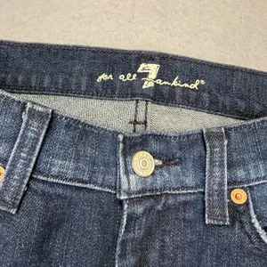 7 For All Mankind dojo Wide Leg Flare Jeans Dark Wash Blue U115J470S Size 27 thumbnail 2