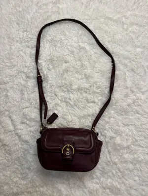 Coach Burgundy Leather Camera Crossbody with Gold Hardware thumbnail 13