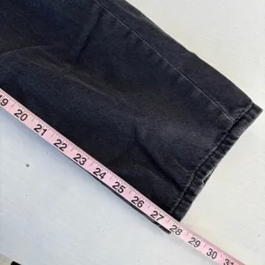Aeropostale 90s Baggy Jeans Size 000 REG Washed Black Distressed Button Fly thumbnail 7