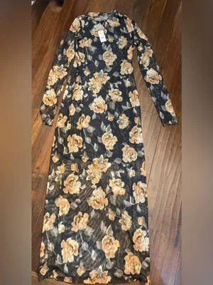 NWT Favorite Daughter Sheer Fantasy Maxi Dress Golden Flowerbed Small thumbnail 3