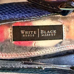 White House Black Market Bailey Snake Print Leather Heels thumbnail 8