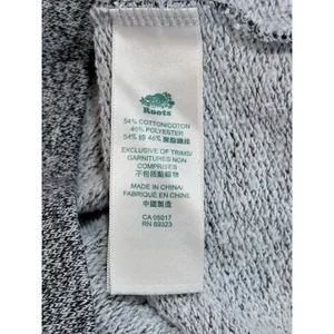 Roots Salt & Pepper Gray Quarter Zip Pullover Sweatshirt Small thumbnail 6