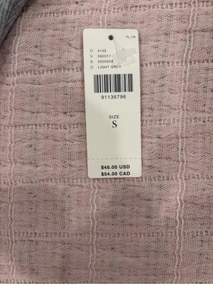 Anthropologie Heather Gray Ribbed Scoop Neck Tee size Small NWT thumbnail 6