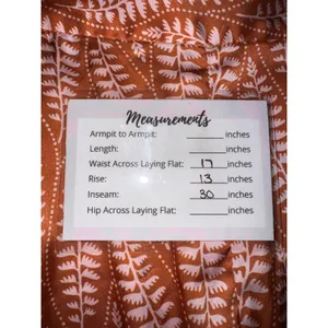 Hutch Rust Orange Pink Leaf Print Wide Leg High Waist Satin Pants Large‎ Womens thumbnail 5