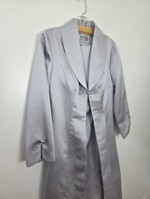 NEW JJs House Silver Two Piece Dress Formal Party Wedding Mother Of Bride 6 thumbnail 13