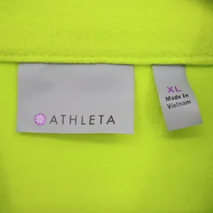 Athleta Pullover Women XL 1/4 Zip Lime Green Thumbhole Activewear Good thumbnail 2