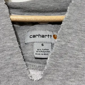 Carhartt Gray Hoodie Size Small Oversized Distressed Women’s thumbnail 3