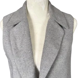 The Savile Row Co gray sleeveless collared open cardigan sweater vest XS thumbnail 5