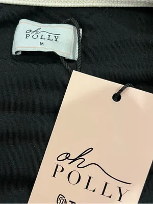 🌺Nwt Oh Polly Ginette Black Long Sleeve Maxi Dress Size Medium🌺 thumbnail 6