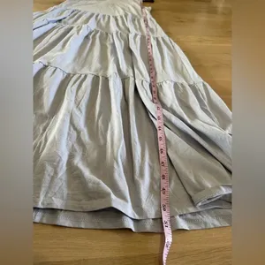 J. Crew Broken-In Jersey Tiered Maxi Dress periwinkle size small thumbnail 9