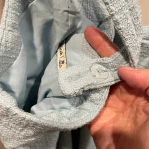 Cute Abercrombie & Fitch baby blue textured tapestry dress preppy festival thumbnail 5