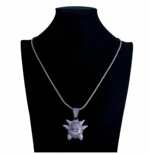 Pokemon Gengar Purple Necklace - Great Gift - Rhinestone thumbnail 3
