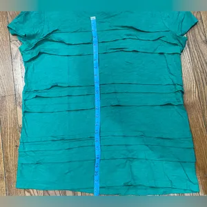 LOFT Women's Turquoise Ruffle Tee thumbnail 5