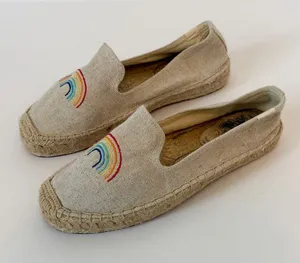 Soludos x Ashkahn Natural Rainbow Embroidered Espadrilles thumbnail 1
