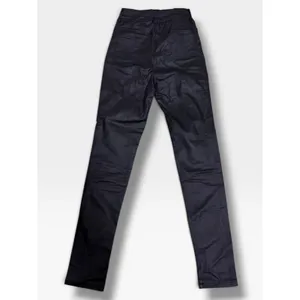 Apperloth Black Coated High Rise Skinny Pants Small Faux Leather Look Y2K S thumbnail 3
