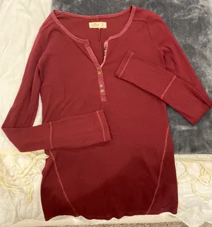 Hollister Maroon Long Sleeve Top thumbnail 1