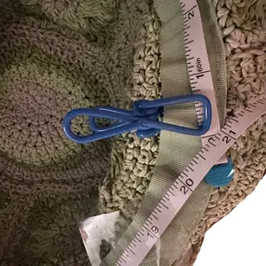 Steve Madden Crochet Granny Square Sun Hat Green Floral Boho Bucket Summer Hat thumbnail 14