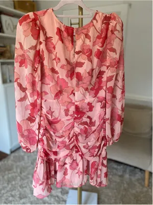 ASTR The Label Floral Mini Dress Ruched Cutout Feminine Coquette thumbnail 3