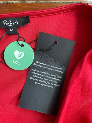 NWT Rails Alessandra Scarlet Red Satin Cowl Neck Ruched Mini Dress Sz M🧡🎀 thumbnail 11