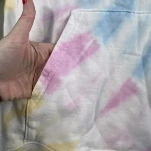 Roller Rabbit S Small Tie Dye Heart Love Hoodie Sweatshirt‎ Embroidered USA Made thumbnail 4