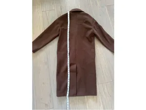 Topshop Brown Pea Coat Double Breasted Size 2 thumbnail 8