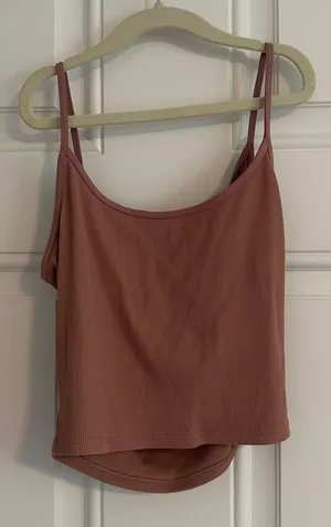 Athleta Pink Twisted Cropped Tank Top thumbnail 1