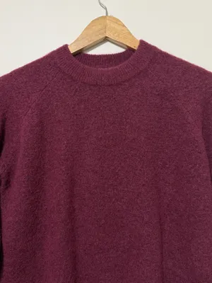 Zara Burgundy Sweater Size Small Acrylic Wool Fall Winter Autumn Jumper Pullover thumbnail 4