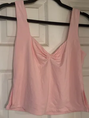 Brand New White Fox Taking Off Top Baby Pink Women’s Size Large thumbnail 3
