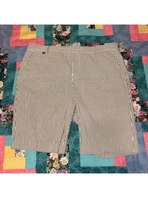 Lauren Ralph Lauren $98 Seersucker Bermuda Women's 14 Striped Bermuda Shorts thumbnail 3