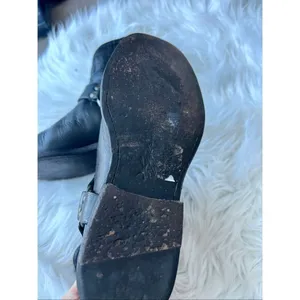 Frye Women's Phillip Harness Boots 6.5 B Black Leather Ankle Zip Motorcycle thumbnail 5