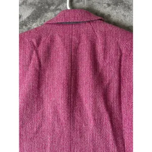 J.Crew Wool Blend Schoolboy Blazer Pink Herringbone Gold Button Size 4 thumbnail 4