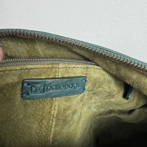 Pallie Bags Phin Forest Green Leather Hobo Slouchy Purse Twisted Strap Tassel thumbnail 7